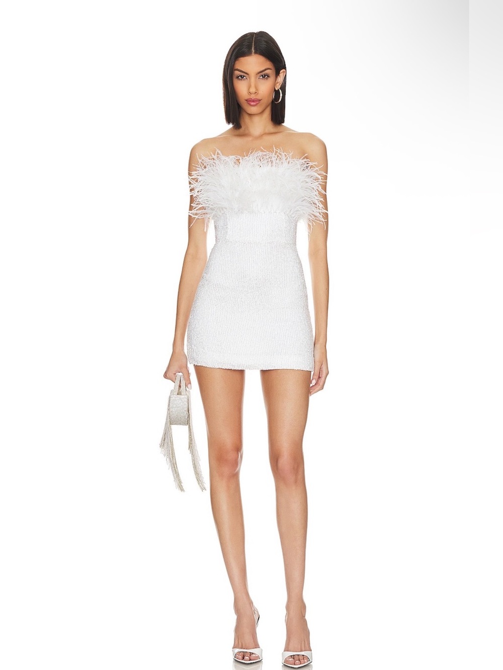 Retrofete TORIN DRESS IN WHITE